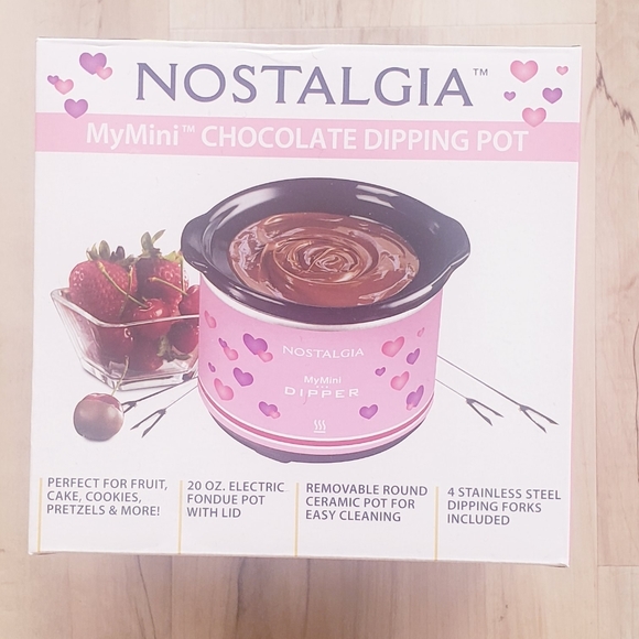 Mini Fondue Dipping Pot - Valentines Pink - Picture 2 of 4